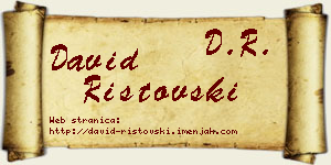 David Ristovski vizit kartica